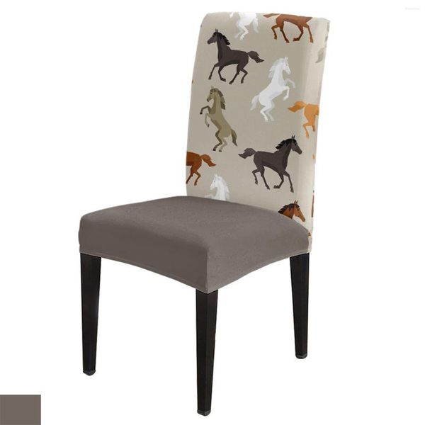 Fundas para sillas Running Horse Animal Cover para la decoración del comedor Spandex Wedding Party Decoration