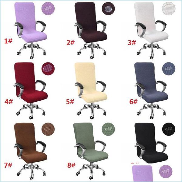 Chaise Couvre S / M / L Couverture De Bureau Taille Universelle Élastique Étanche Rotation Moderne Stretch Bras Housses Drop Delivery Home Garden Dh2Gj