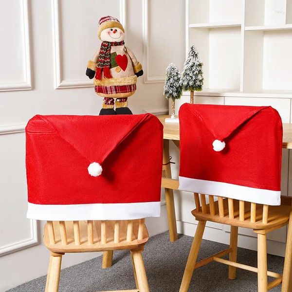 Silla Covers Santa Claus Hat Christmas Color (rojo) Decoración divertida en fiestas de bodas Disfrute de regalos de novedades de novedad responsable