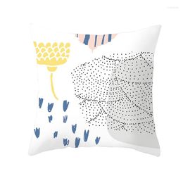 Stoelbedekkingen Scandinavische stijl eenvoudige kunstgeometrische drukkussencase Creatieve polyester kussenomslag