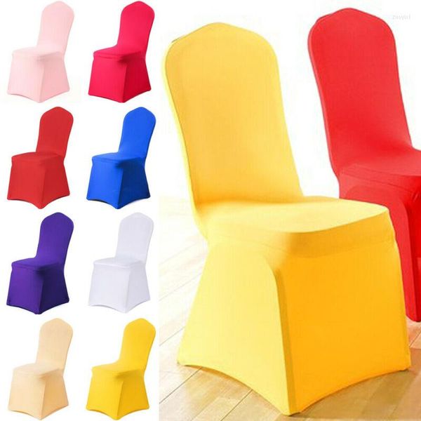 Fundas para sillas Asiento Cómodo Capucha de spandex resistente a las arrugas Extraíble Elástico Comedor Banquete Hogar