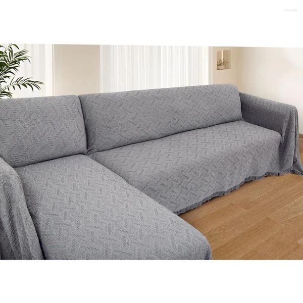 Housses de chaise pour canapé sectionnel, 2 pièces, protection de meubles en forme de L (gris foncé X-Large)