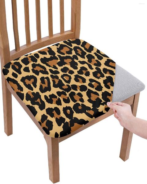 Cubiertas de silla Sexy Leopard Moda Elasticidad Cubierta Oficina Computadora Asiento Protector Caso Hogar Cocina Comedor Slipcovers