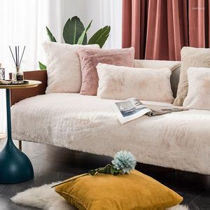 Stoelbedekkingen schapenvacht pluizige pluche zachte l vorm bankkap voor woonkamer luxe lounge slipcover bont matten laken