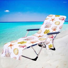 Stoelhoesjes Shell Beach Cover Holiday Garden zwembad Lounger stoelen met opbergvak Zomer aan zee zee