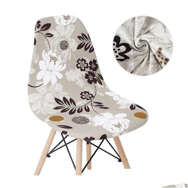 Housses de chaise Shell Chair Er Stretch Short Back Ers pour siège de salle à manger Home Bar El Party Banquet Drop Delivery Home Garden Home Textiles C Otxjd