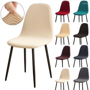 Stoelbedekkingen Shell Cover vaste kleur ARMLess Dining Slipcover Elastische Bar Office Seat Case voor keuken Banquet Fundas Para Sillas