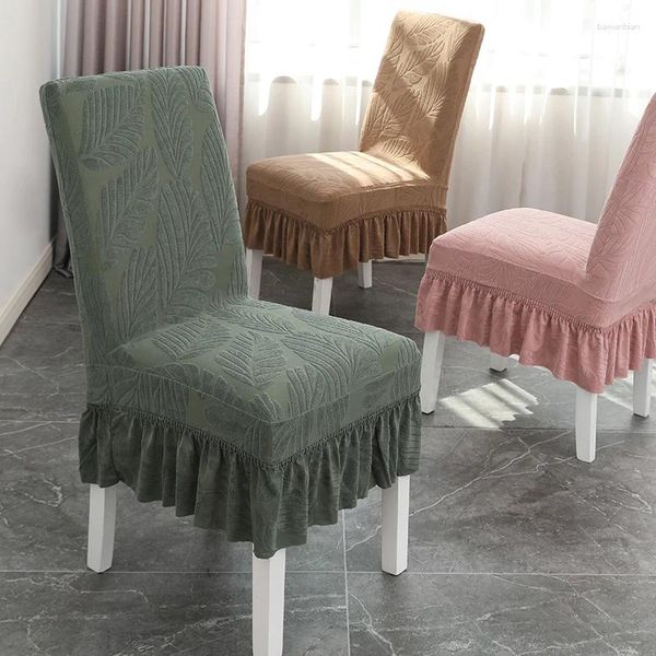 Cubiertas de silla Corta de falda de falda Patrón de comedor elástico de la cubierta de comedor elástica Adecuado para la sala de bodas