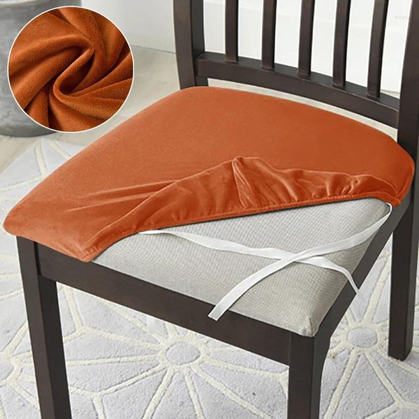 Couvre-chaise Couverture en velours argenté pour manger maison banquet cuisine bureau de mariage spandex extension de coussin doux