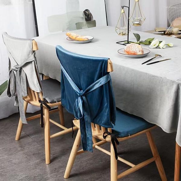 Housses de chaise Simple European Velvet Family Cover Anti-slip Reliure Back El Restaurant Cushion Dining