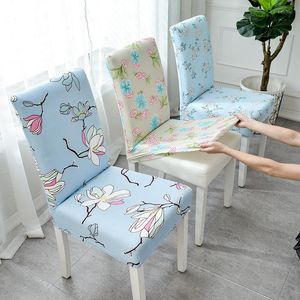 Housses de chaise simples en tissu élastique pour famille, housse de siège une pièce, tabouret de Table à manger général, en Spandex