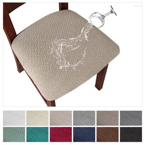 Stuhlhussen Einfacher Jacquard-Essbezug Abnehmbarer Sitzbezug Stretchkissen Einfarbig Restaurant Funda Silla