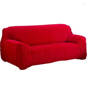 Stoelbedekkingen eenvoudige moderne vaste gekleurde pluche bank Cover Couches for Living Room Sectional Bench Home Seat