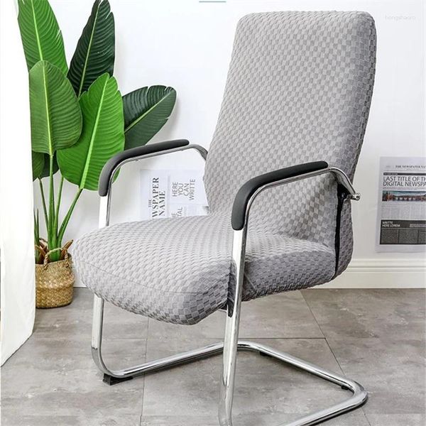 Couvre-chaises Simple Square Jacquard Couvercle en tricot épaissie Office Office Elastic Protect Pure Couleur pivotante