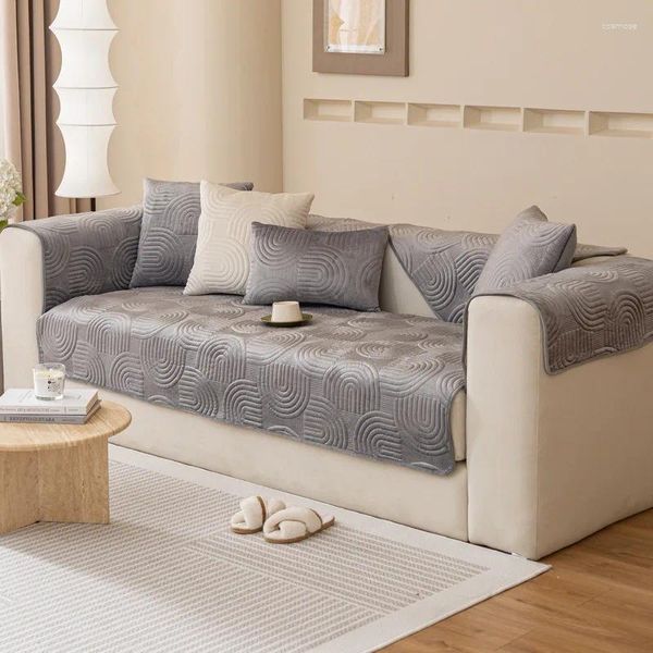 Couvre-chaise simple Hiver Sofa Cover Dutch Velvet Braveur Coussin de coussin en peluche