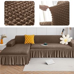 Stoelhoezen rok hoekbank cover ademende stretch bank covers bank chaise cover lounge voor huis woonkamer tuin meubels beschermer 230206