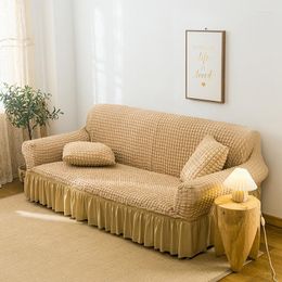 Housses de chaise housse de canapé pour salon canapé élastique avec jupe en forme de L besoin d'acheter 2 pièces