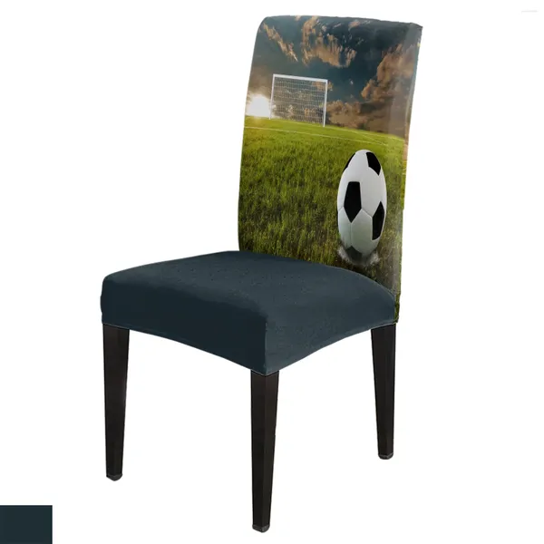 Chaise Couvre le terrain de football de football Green Lawn Cover Set Kining Stretch Stretch Spandex Seat Slipcover pour Banquet Wedding Party