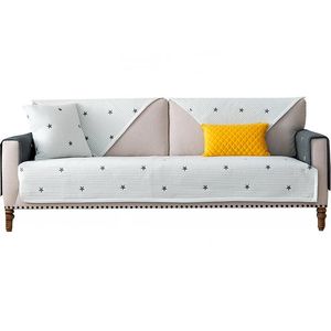 Stoelhoezen Sofa Cover Cushion Towel Vier seizoen Universal Non-Slip Slipcover Noordse fluweel voor woonkamer 1/2/3/4-zitstoel.