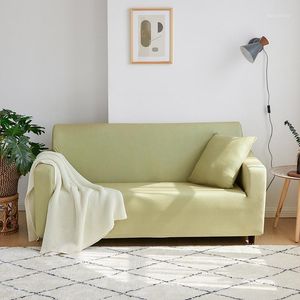 Housses de chaise Housse de canapé pour salon tout compris couleur unie Polyester moderne élastique canapé coin housse en forme de L 1/2/3/4 places