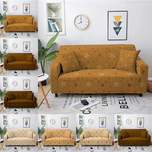 Housses de chaise Housse de canapé pour salon élastique imprimé floral housse extensible motif simple canapé sectionnel d'angle 1-4 places