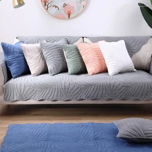 Stoelhoezen Sofa Cushion Four Seasons Universal Washable Cotton Fabric Non-Slip Simple Modern Nordic Cover Dowel