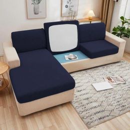 Couvre-chaise couvercle de siège canapé élastique Blue Blue Pites de meubles enfants Protecteur de maïs Stretchable lavable amovible Couverture 1/2/3 Seater