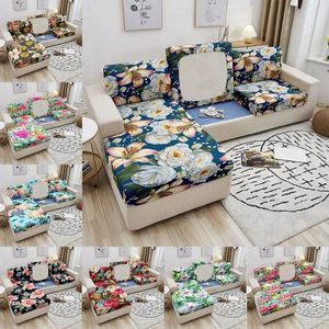 Stoelhoesjes Sofa zitkussen deksel bloemen print elastische hoek voor woonkamer anti-dirty meubels beschermer bank slipcovers