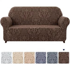 Stoelhoezen Bankhoes 1-delig Jacquard Damast Bankhoes Bruin 231116