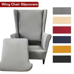Couvre-chaise SOFA Slipcover Couleur de mobilier de couleur Protector Wing Holescovers 2 propres / Stret Stretch Spandex Wingback