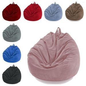 Housses de chaise housse de pouf en velours côtelé doux paresseux sans remplissage canapé Tatami