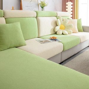 Couvercles de chaise de canapé en tissu doux Jacquard Elastic avec une solidité de haute couleur coussin confortable pour le salon