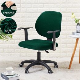 Couvre-chaise Soft Soild Color Office Cover Elastic Computer Soutr Stretch Game Game Desk Chairs Scecover Home Funda de Silla