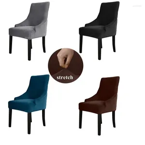 Stoelhoezen Zacht Fluwelen Fauteuilhoes Stretch Elastisch Hoge Rug Soild Kleur Accent Zitting Voor Woonkamer Kantoor El