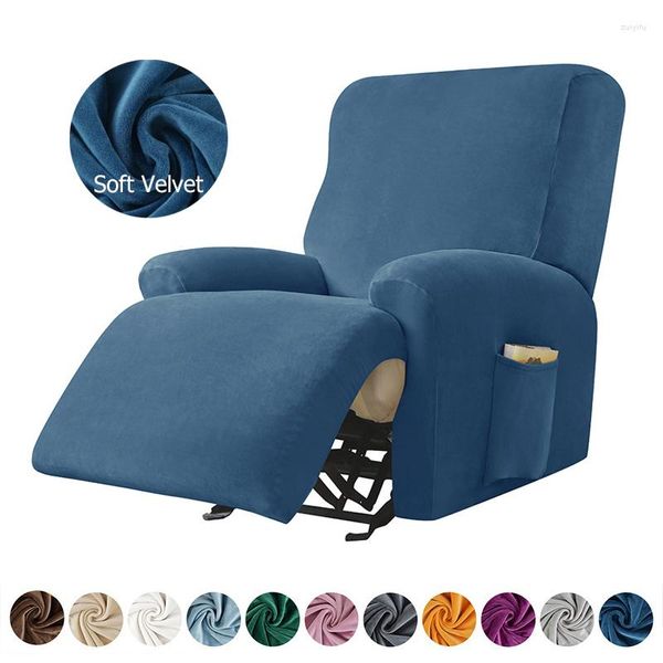 Couvertures de chaise en velours doux couvercle de canapé en spandex stretch stretch home décor simple avec mobilier de poche protecteur de couleur de couleur solide