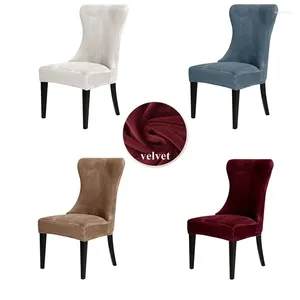 Housses de chaise de couleur unie, housse de salle à manger en velours élastique extensible, siège de bureau, étui de protection anti-poussière pour mariage, banquet, maison