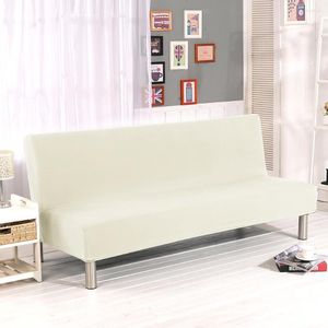 Stoelbedekkingen Solid Color All-Inclusive Folding Stretch Sofa Bed Cover Protector Slipcover zonder armleuningen