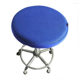 Stoelbedekkingen Solid Color Bar Stool Cover Round Stretch Seat Home Slipcover Dining Protector