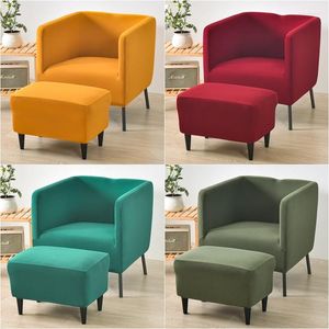 Housses de chaise de club élastique de couleur unie pour fauteuil extensible en spandex housses de canapé amovibles housse de canapé comptoir de bar salon