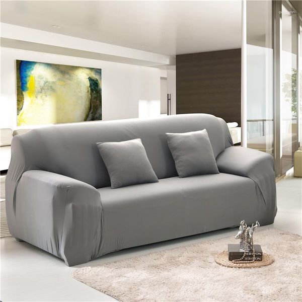 Fundas para sillas Funda de sofá elástica de color sólido para sala de estar Fundas de sofá de esquina seccionales de estilo L elásticas universales 23 colores