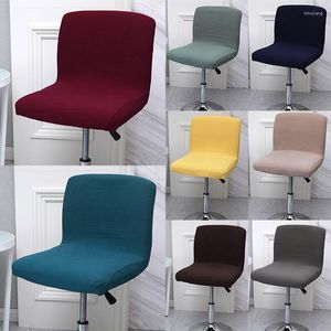 Stoelbedekkingen Solide kleur voor keuken el vlinder dineeromslag pool fleece stoelen slipcovers armloze barkruk