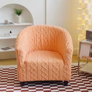Housses de chaise en Jacquard de couleur unie, couvre-baignoire, pour la maison, le Club, le comptoir de Bar, le fauteuil, en Spandex, élastique, doux, pour canapé simple