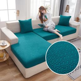 Cubiertas de la silla Color sólido Polar Sofá Cubierta de asiento Anti-Dibujable extraíble para sala de estar Sectional Cushion