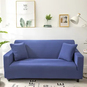 Housses de chaise, couvre-canapé imprimé de couleur unie, extensibles, pour causeuse, décoration de la maison