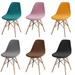 Couvercles de chaise coque de couleur unie