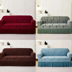 Cubiertas de silla Solid Color Sofá Faleta Cubierta Plegable Stretching Modern Elastic Couch para sala de estar el banquete