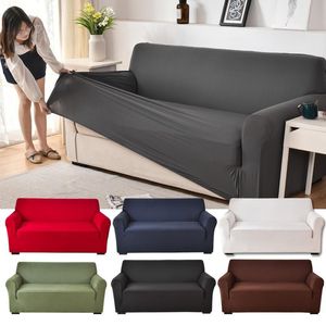 Stoelbedekkingen vaste kleuren bank voor woonkamer elastische universele stretch niet -slip diepe bank deksel slipcover protector antiduschair