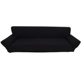 Housses de chaise Solid Color Sofa Causeuse Spandex Cover Slipcover Couch Black SofaChair