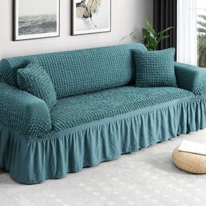 Stoelbedekkingen Solid Color Stretch Sofa Cover voor woonkamer Elastische Slipcover Sectionele bank Furniture Protector L Shape1-4Seater