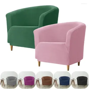 Couvre-chaise Couleur Couleur Velvet Club Bain de bain Stretch Soup Soft Failchair Scecover Furniture Protector for Bar Living Room Wedding